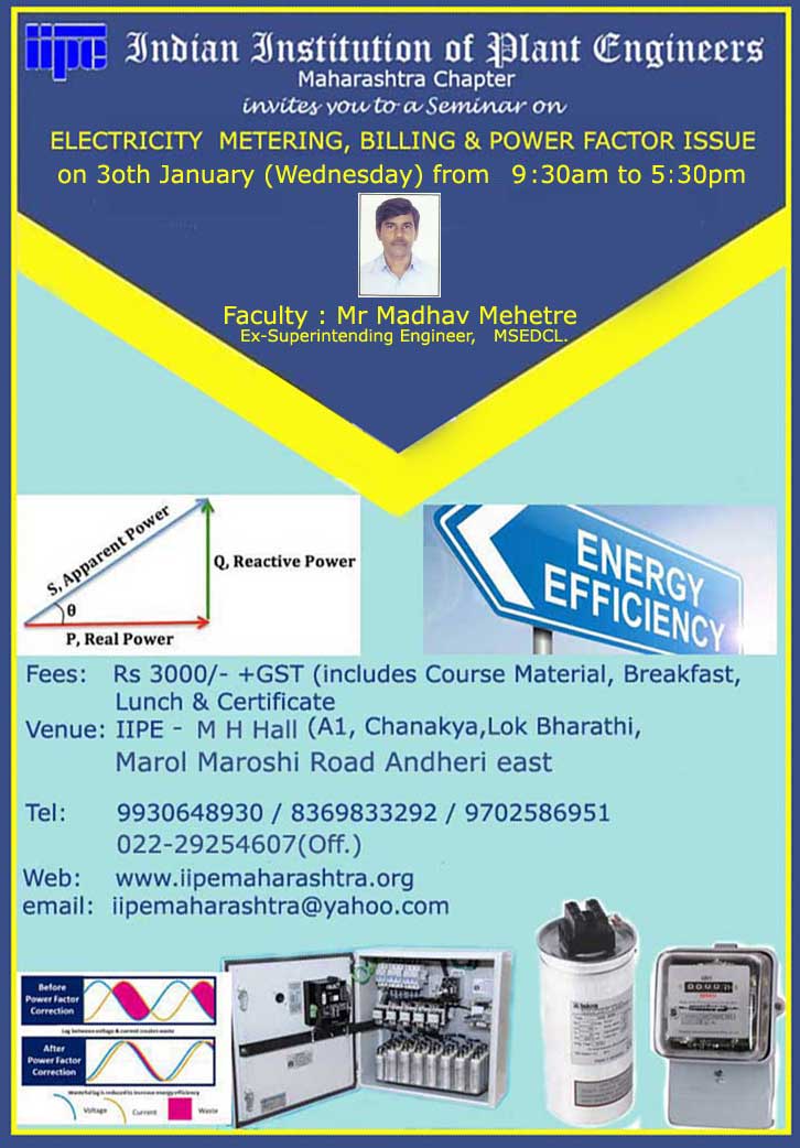 Electricity Metering, Billing & Power Factor